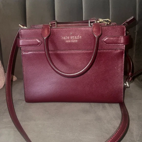 Kate Spade Burgundy Handbag and Wallet Set - Picture 3 of 9